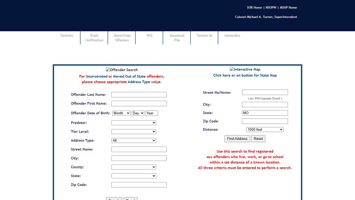 Search Missouri Sex Offender Registry